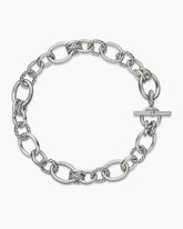 DY Mercer® Chain Necklace in Sterling Silver with Diamonds, 20mm